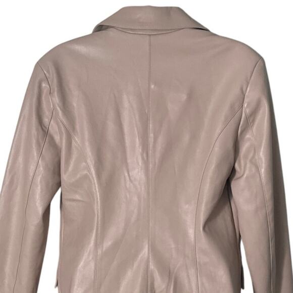 Miss Selfridge Faux Leather One Button Blazer in Mink Size 6 - Picture 11 of 14